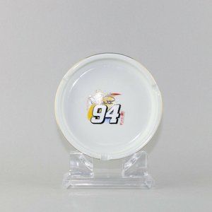 Bill Elliott Nascar Car 94 Gold Rim Round Ashtray
